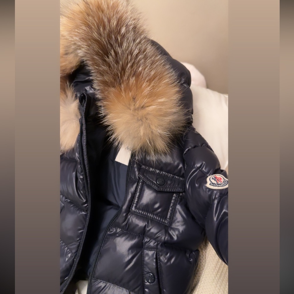 Moncler baby coat, 6-9m